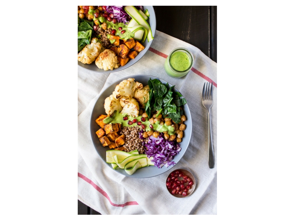 vegan winter goodness bowl recipe with border
