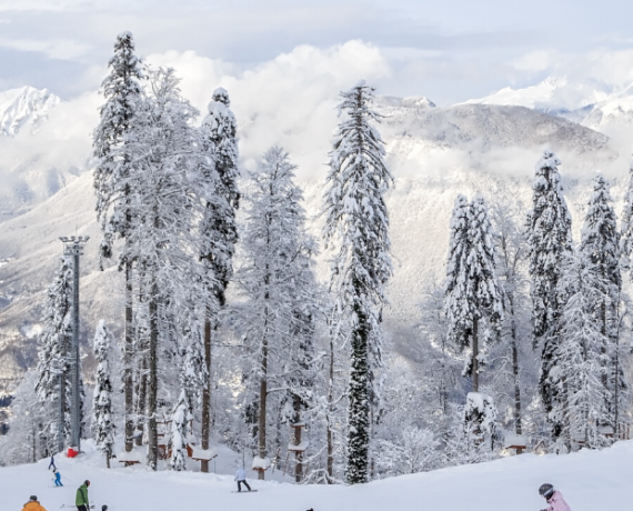 ski slope and mountains slovakia